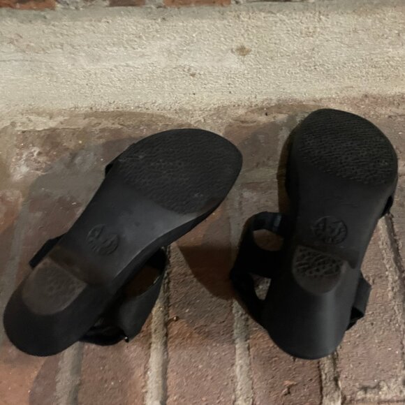 NWOT Like New Mephisto Black Leather Slingback Sandal Size 9 - Picture 3 of 4